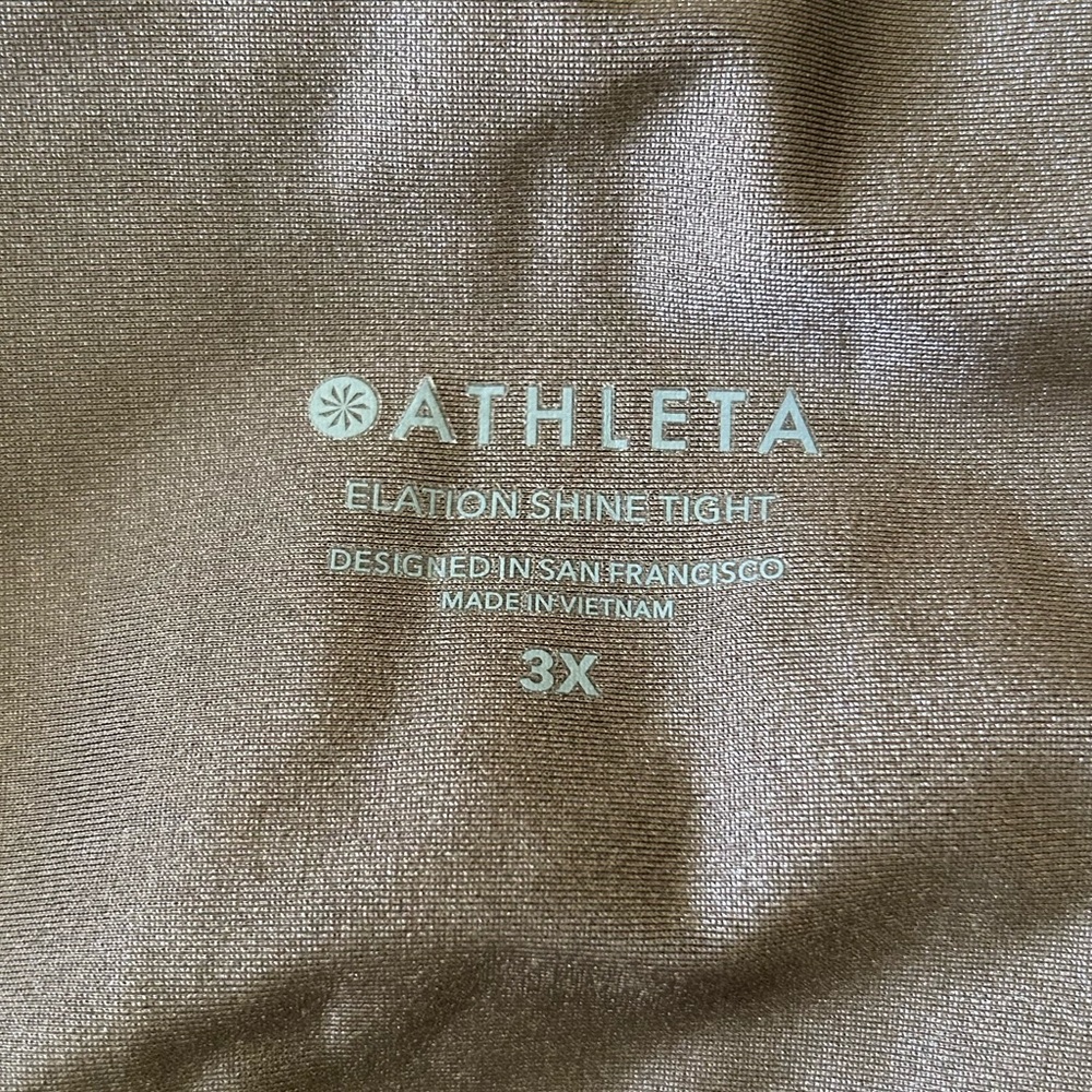 Athleta Elation Shine Tight Size 3X Pyrite Shine - Picture 6 of 9